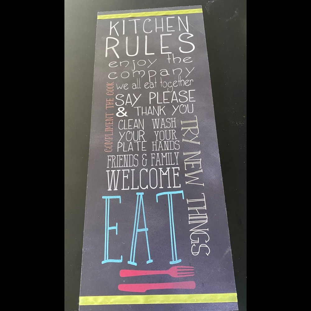 Kitchen Rules sign - Picture 2 of 3